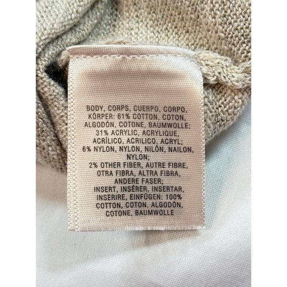 Anthropologie Knitted & Knotted Celise Drape Neck Pullover Medium Top Gold/Beige - Picture 3 of 11